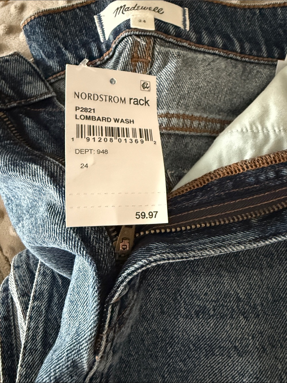Madewell Classic Blue Denim Maxi Skirt with Front Slit - Picture 8 of 8